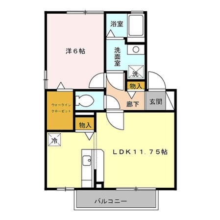 リビングタウン横田新町 Ａの物件間取画像